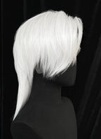 White Straight Lace Front Synthetic Men's Wig LF6203