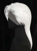 White Straight Lace Front Synthetic Men's Wig LF6203