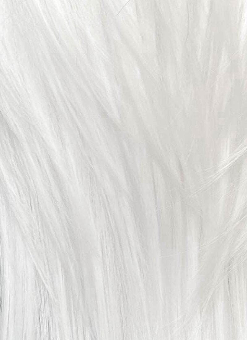 White Straight Lace Front Synthetic Men's Wig LF6203