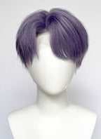 Ash Purple Straight Lace Front Synthetic Hair Men's Wig LF6204