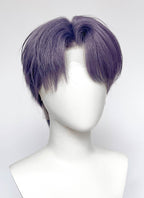 Ash Purple Straight Lace Front Synthetic Hair Men's Wig LF6204