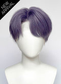 Ash Purple Straight Lace Front Synthetic Hair Men's Wig LF6204