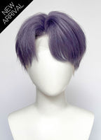 Ash Purple Straight Lace Front Synthetic Hair Men's Wig LF6204
