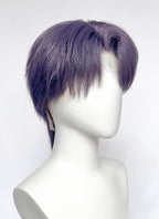 Ash Purple Straight Lace Front Synthetic Hair Men's Wig LF6204