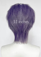 Ash Purple Straight Lace Front Synthetic Hair Men's Wig LF6204