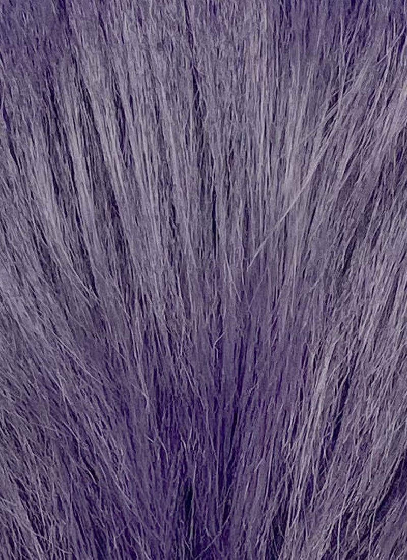 Ash Purple Straight Lace Front Synthetic Hair Men's Wig LF6204