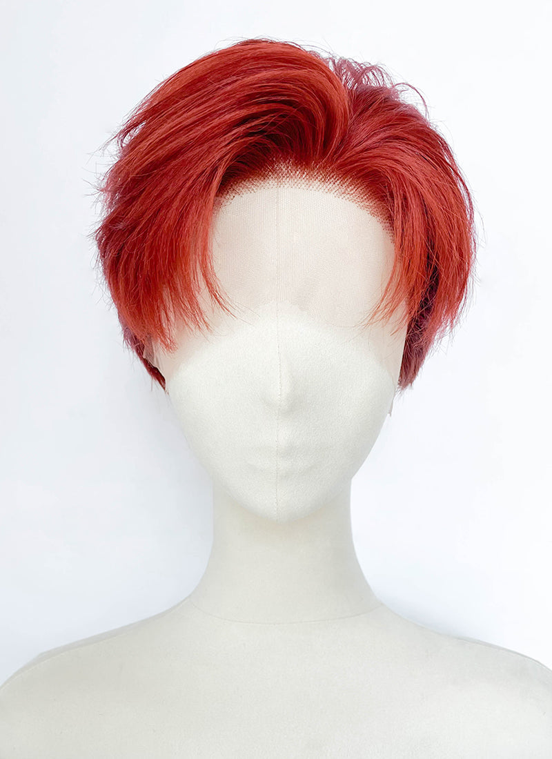 Red Straight Lace Front Synthetic Hair Men's Wig LF6207