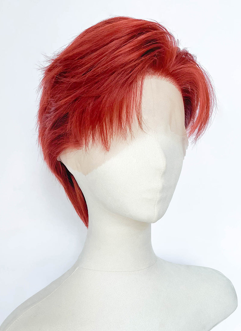 Red Straight Lace Front Synthetic Hair Men's Wig LF6207