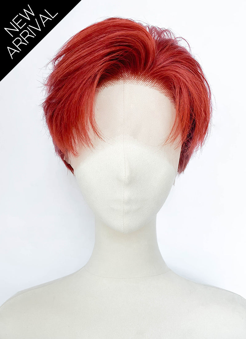Red Straight Lace Front Synthetic Hair Men's Wig LF6207
