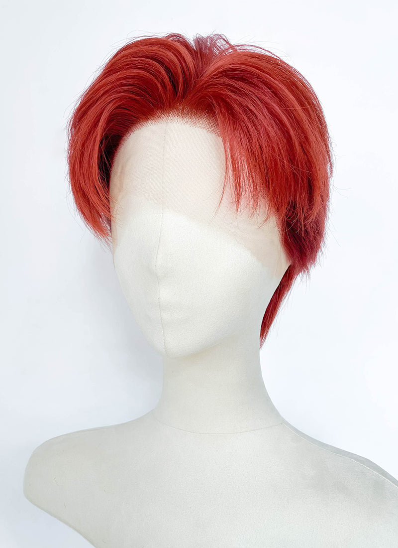 Red Straight Lace Front Synthetic Hair Men's Wig LF6207