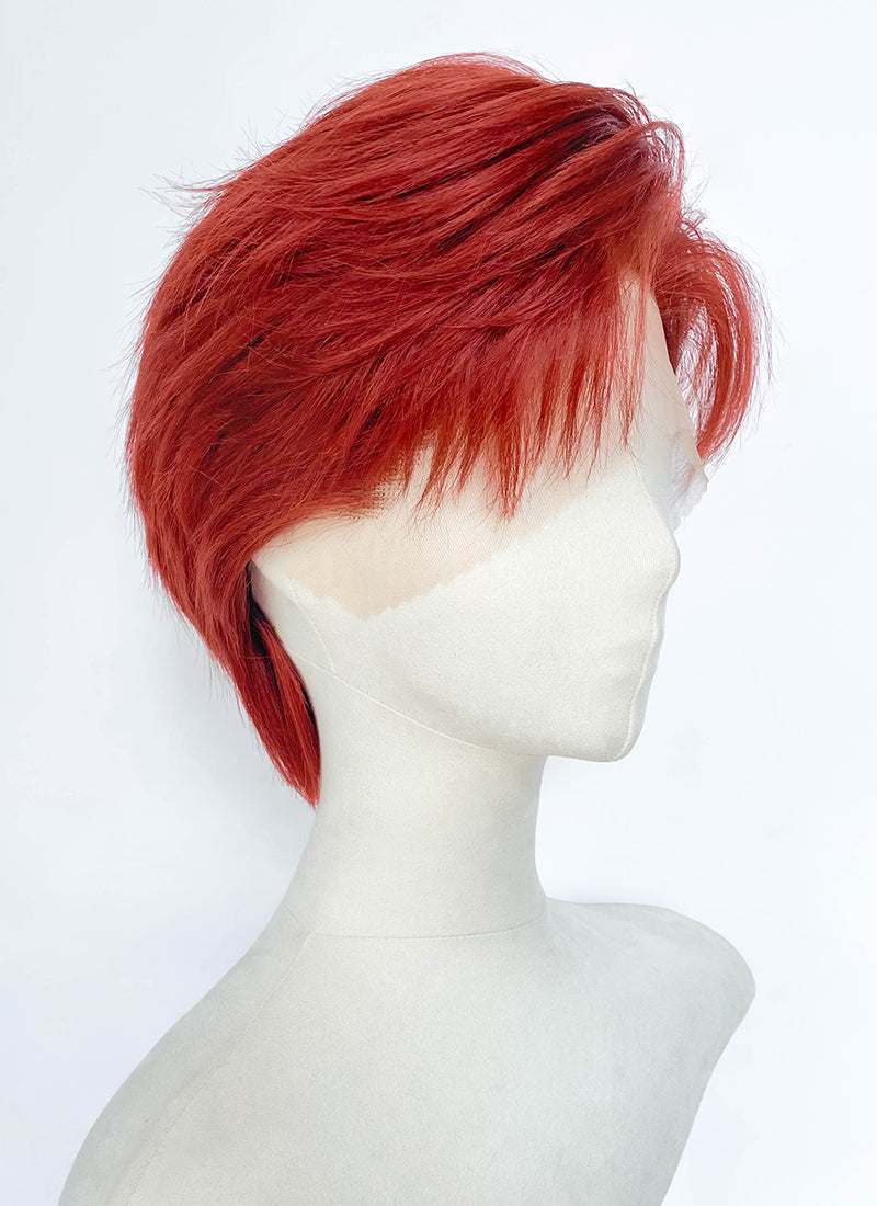 Red Straight Lace Front Synthetic Hair Men's Wig LF6207