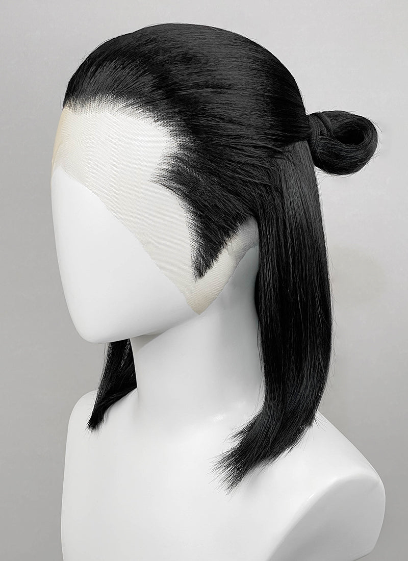 The Blood of Dawnwalker Coen Black Straight Ponytail Lace Front Synthetic Men's Wig LF6208