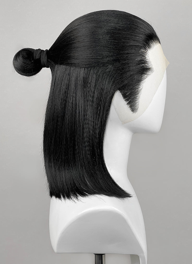 The Blood of Dawnwalker Coen Black Straight Ponytail Lace Front Synthetic Men's Wig LF6208