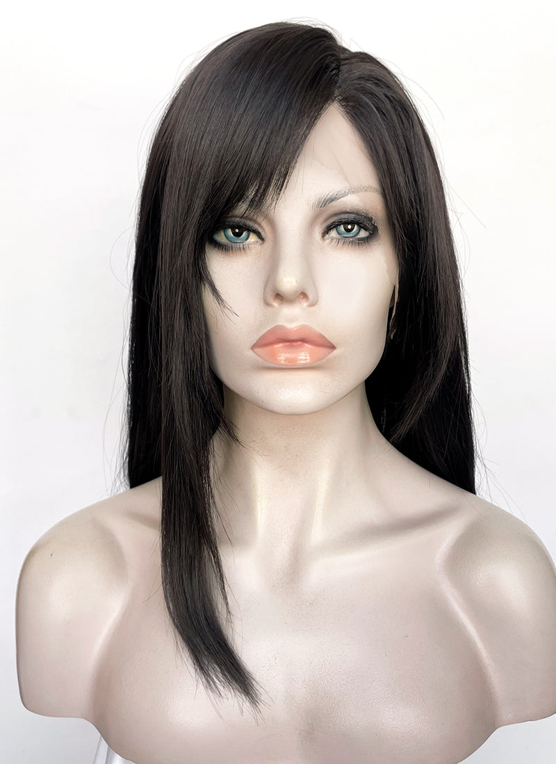 Final Fantasy VII Remake Tifa Lockhart Straight Yaki Natural Black Lace Front Synthetic Wig LF8007
