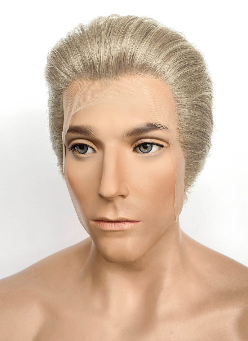 Resident Evil Albert Wesker Pastel Ash Blonde Straight Lace Front Synthetic Men's Wig LF8035