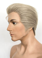 Resident Evil Albert Wesker Pastel Ash Blonde Straight Lace Front Synthetic Men's Wig LF8035