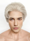 Pastel Grey Blonde Straight Lace Front Synthetic Men's Wig LF8038