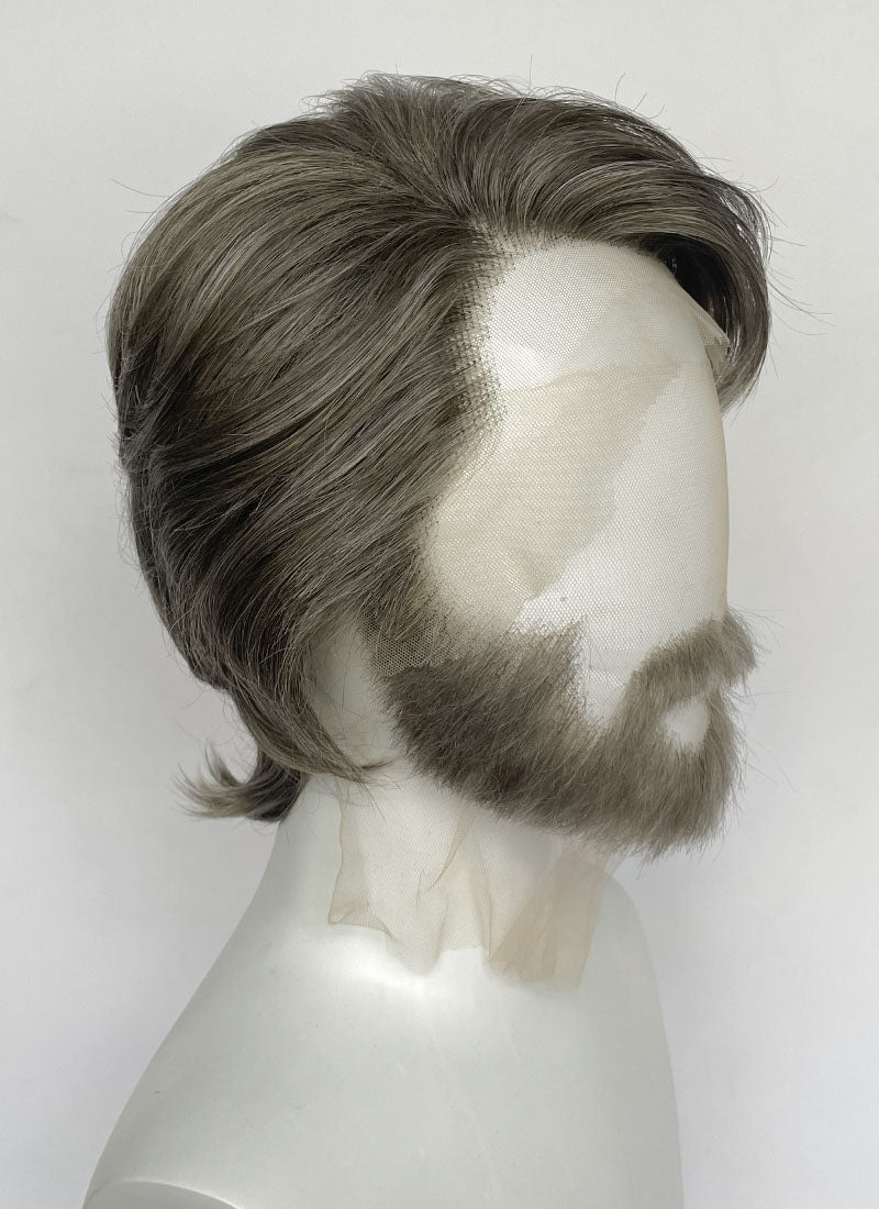 The Last of Us Joel Miller Sage Grey Straight Lace Front Synthetic Men's Wig LF8039A