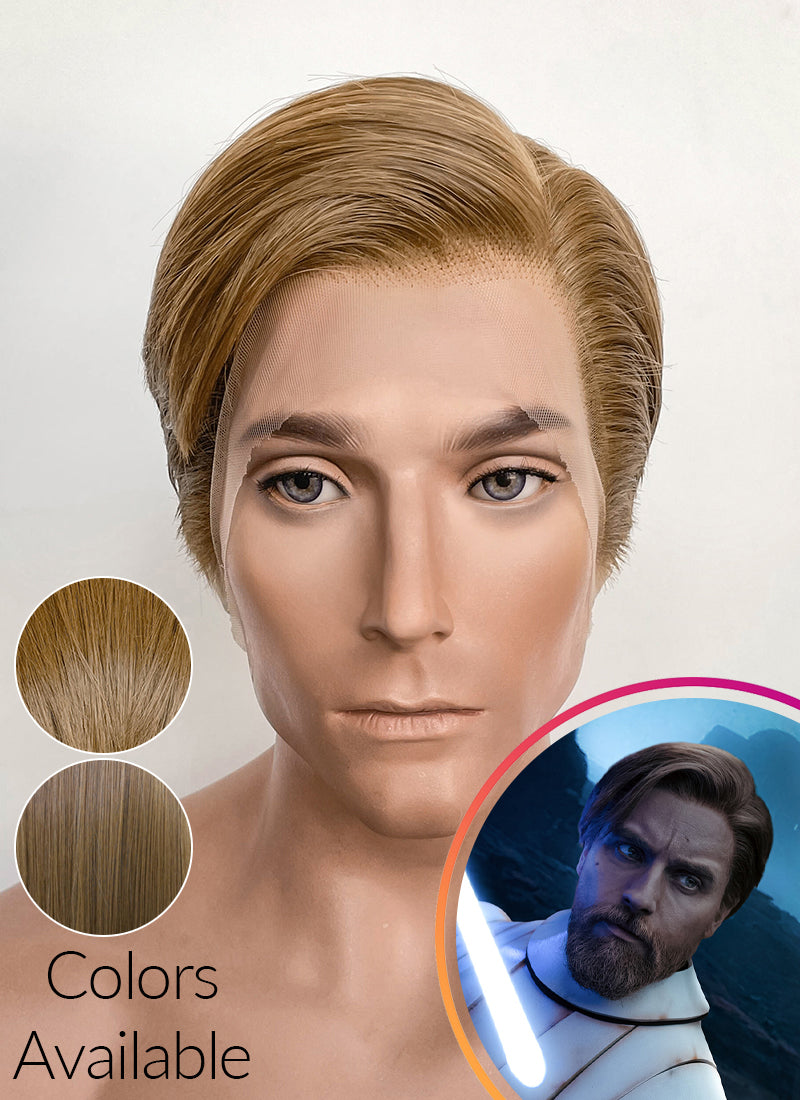 Star Wars Obi-Wan Kenobi Medium Blonde Straight Lace Front Synthetic Men's Wig LF8045