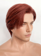 Auburn Straight Lace Front Synthetic Men's Wig LF8048