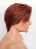 Auburn Straight Lace Front Synthetic Men's Wig LF8048