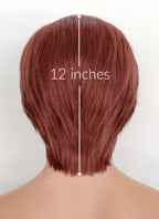 Auburn Straight Lace Front Synthetic Men's Wig LF8048