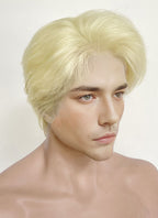 Blonde Straight Lace Front Synthetic Men's Wig LF8049