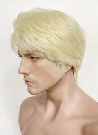 Blonde Straight Lace Front Synthetic Men's Wig LF8049