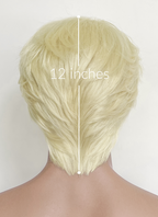 Blonde Straight Lace Front Synthetic Men's Wig LF8049