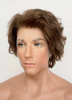 Clair Obscur: Expedition 33 Gustave Brown Curly Lace Front Synthetic Men's Wig LF8054
