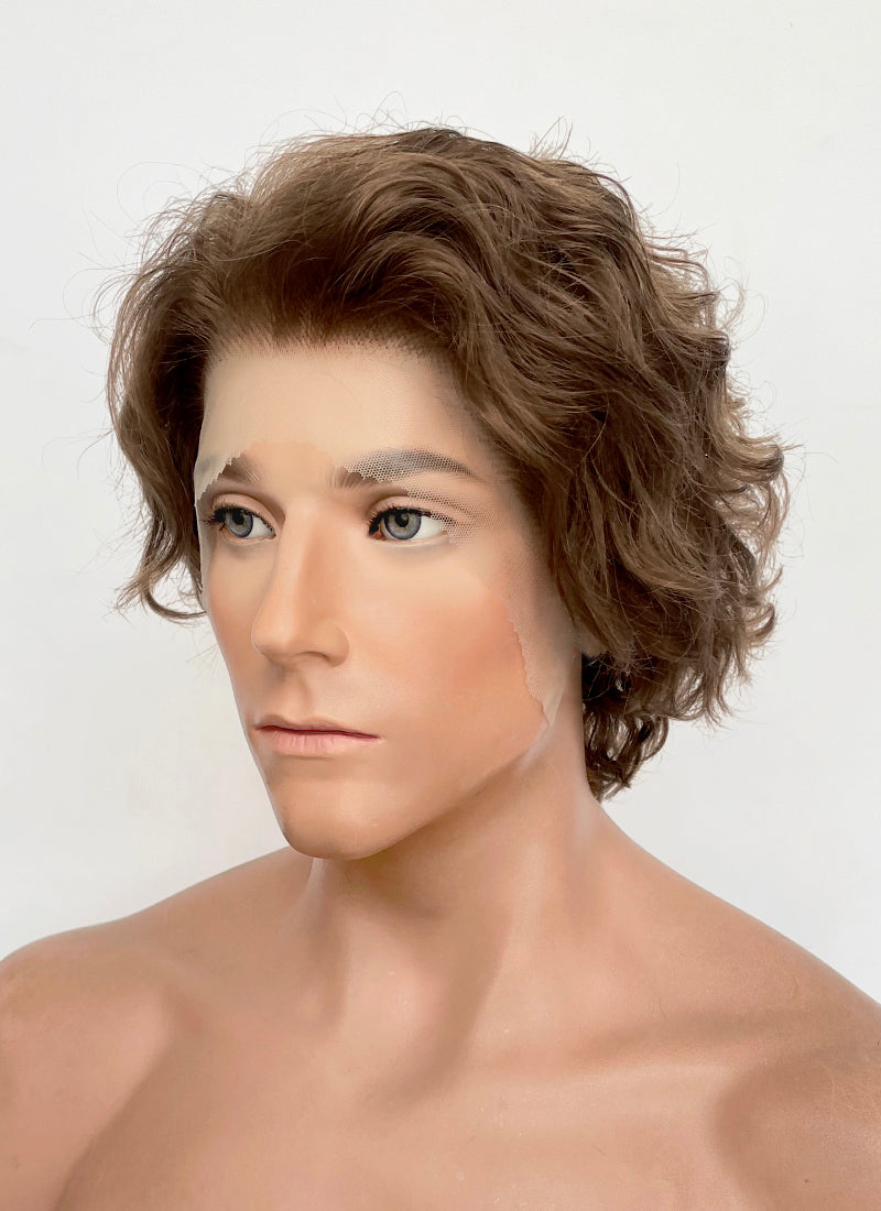 Clair Obscur: Expedition 33 Gustave Brown Curly Lace Front Synthetic Men's Wig LF8054