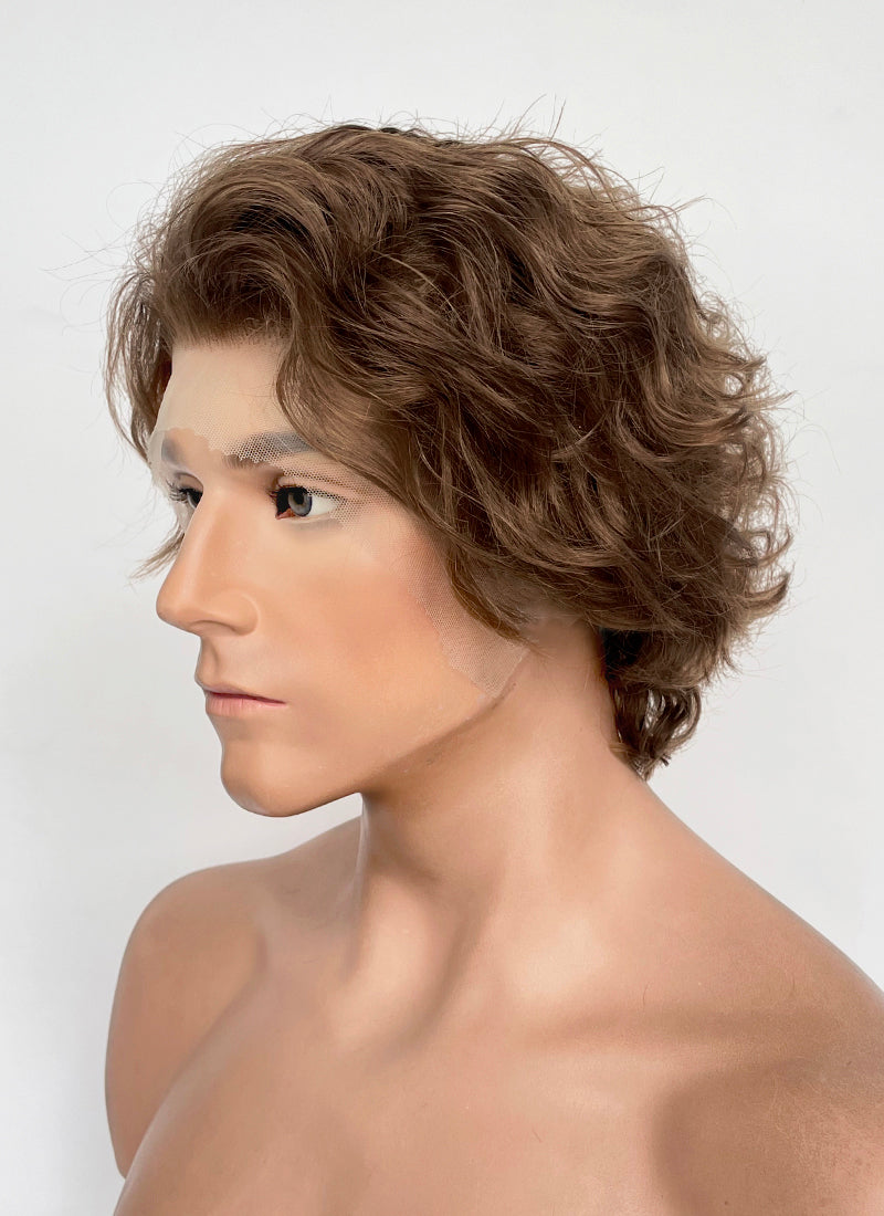 Clair Obscur: Expedition 33 Gustave Brown Curly Lace Front Synthetic Men's Wig LF8054