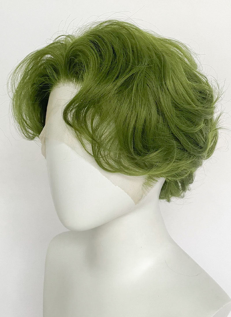 Green Wavy Lace Front Synthetic Hair Men's Wig LF8056