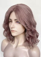 Elden Ring Melina Pastel Pale Plum Wavy Lace Front Synthetic Hair Wig LF8058