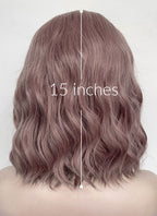 Elden Ring Melina Pastel Pale Plum Wavy Lace Front Synthetic Hair Wig LF8058