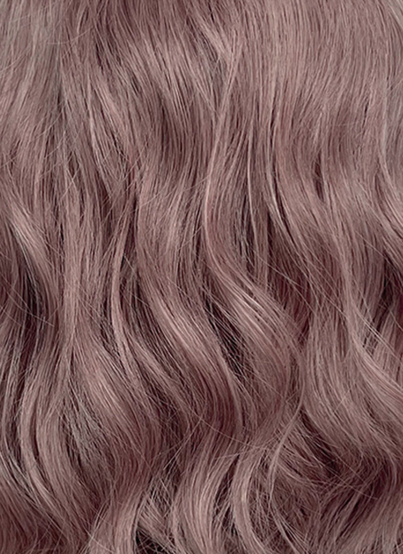 Elden Ring Melina Pastel Pale Plum Wavy Lace Front Synthetic Hair Wig LF8058