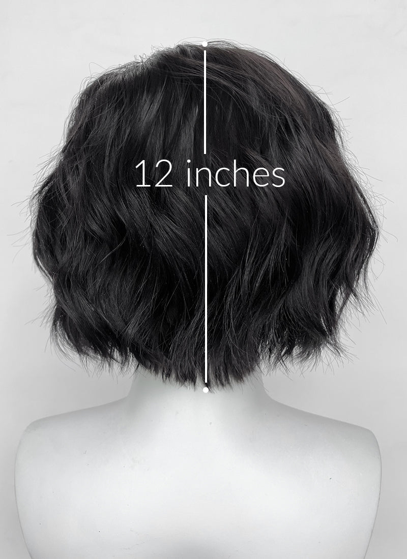 Lies of P Jet Black Wavy Lace Front Synthetic Men's Wig LF8059