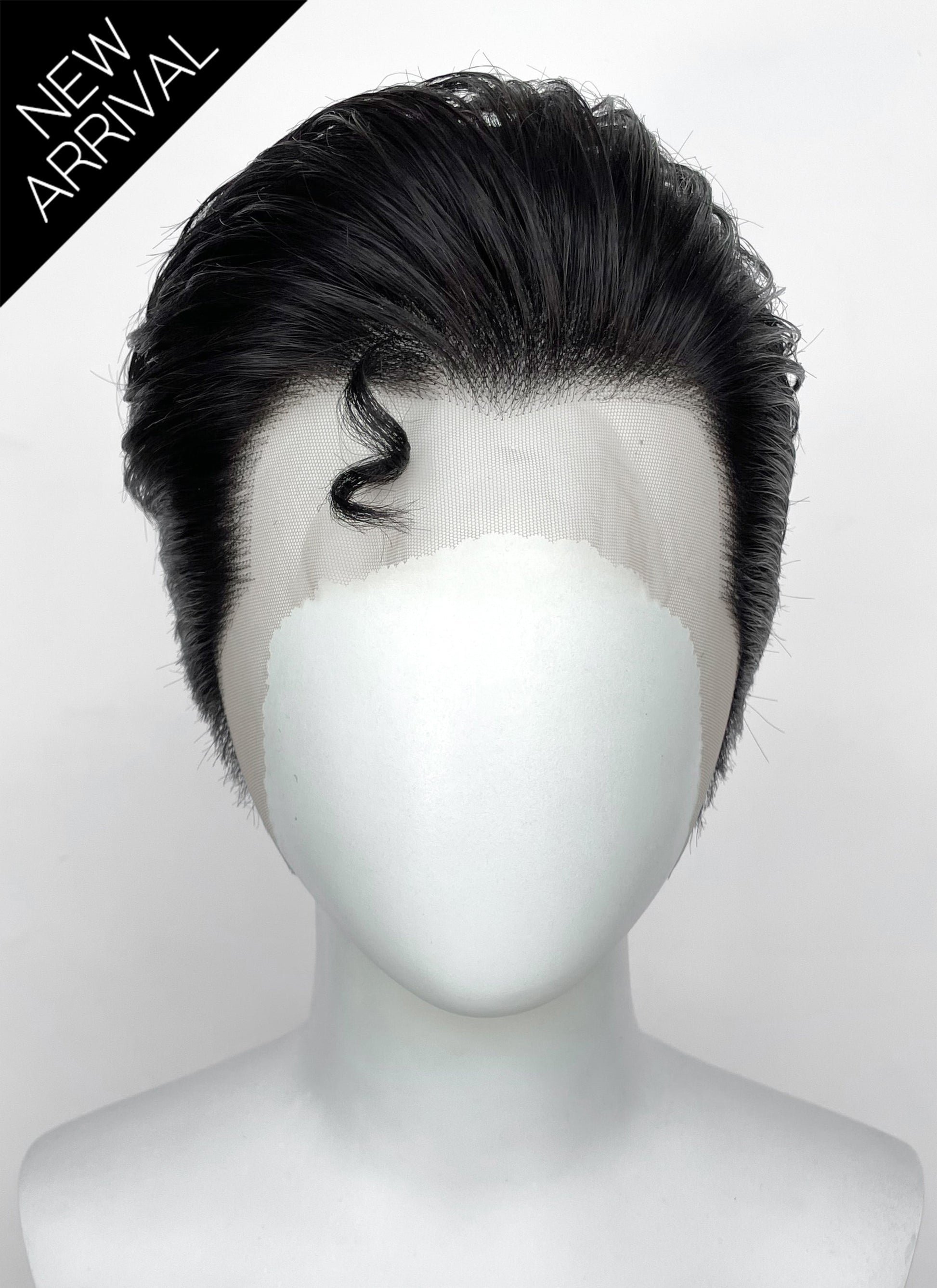 Superman Black Straight Lace Front Synthetic Men's Wig LF8060