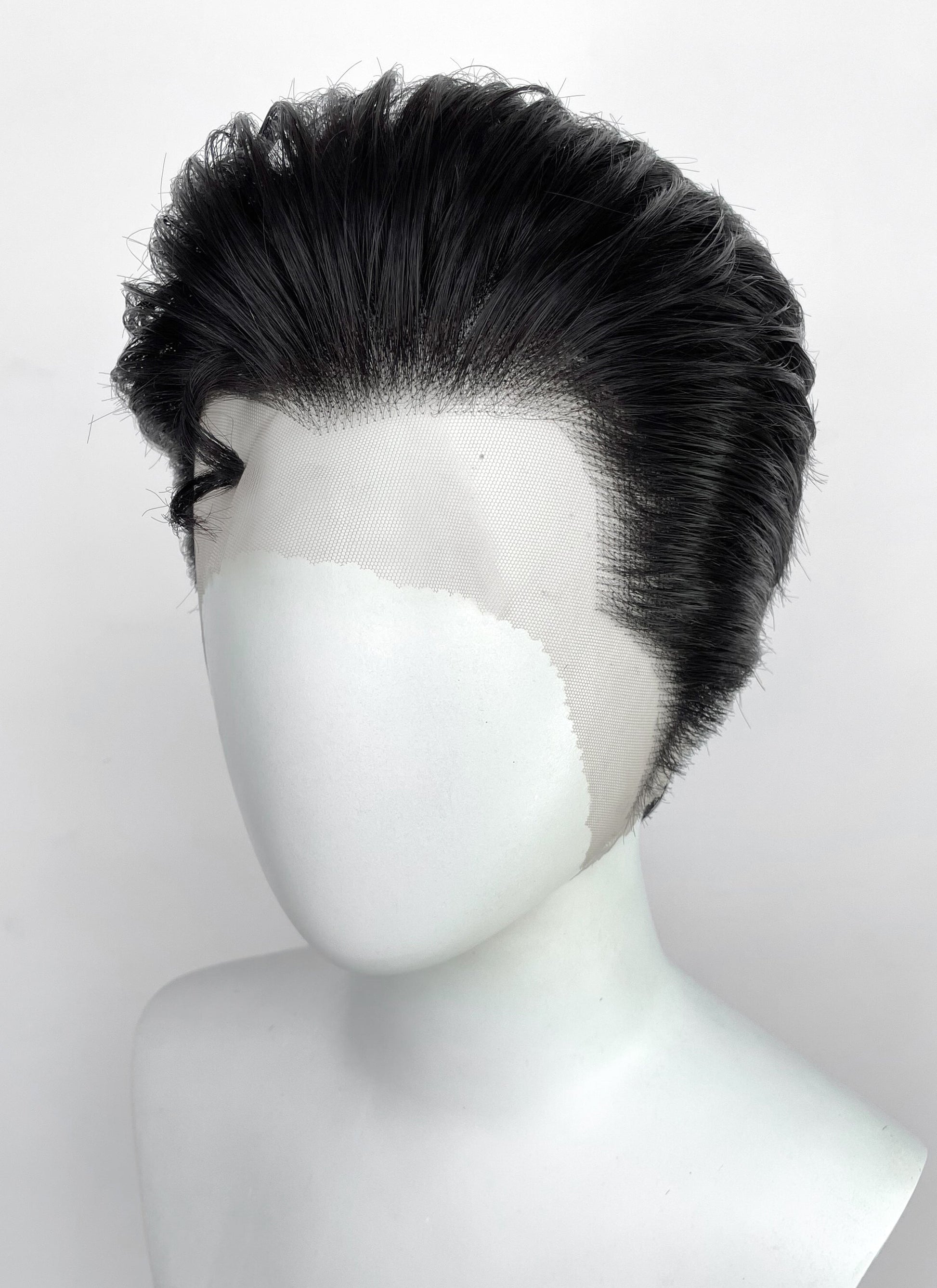 Superman Black Straight Lace Front Synthetic Men's Wig LF8060