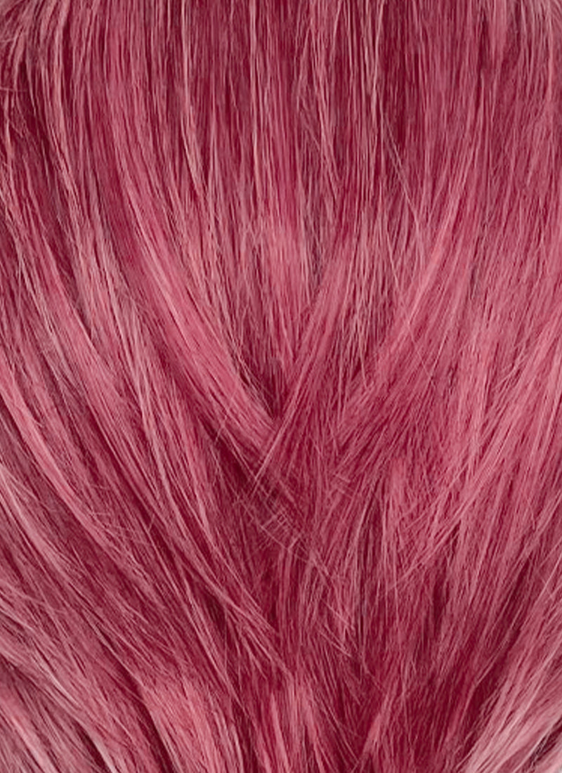 Red Mixed Pink Straight Lace Front Synthetic Hair Men's Wig LF8061