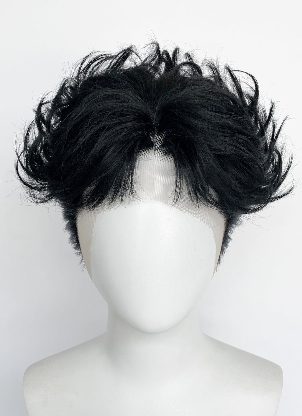 DAN DA DAN Ken Takakura Okarun Black Wavy Lace Front Synthetic Men's Wig LF8063
