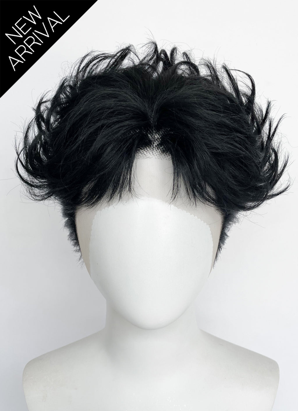 DAN DA DAN Ken Takakura Okarun Black Wavy Lace Front Synthetic Men's Wig LF8063