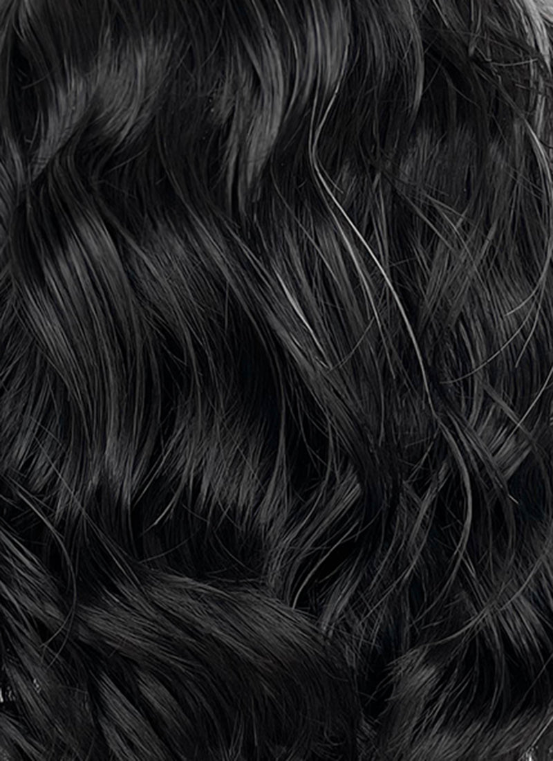 Clair Obscur: Expedition 33 Verso Black Mixed Silver Grey Wavy Lace Front Synthetic Men's Wig LF8067