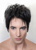 The Sandman Season 2 Dream Natural Black Straight 13" x 6" Lace Top Synthetic Men's Wig LF8069