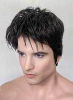 The Sandman Season 2 Dream Natural Black Straight 13" x 6" Lace Top Synthetic Men's Wig LF8069
