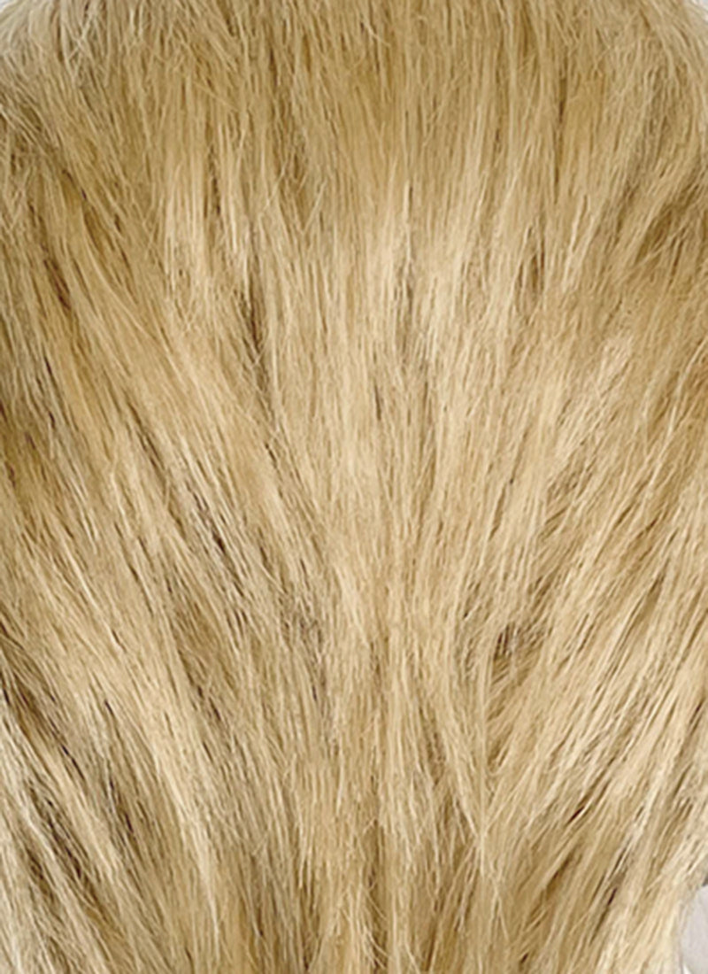 The Fantastic Four Human Torch Johnny Storm Golden Blonde Straight Yaki 13" x 6" Lace Top Synthetic Men's Wig LF8071