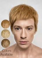 The Fantastic Four Human Torch Johnny Storm Golden Blonde Straight Yaki 13" x 6" Lace Top Synthetic Men's Wig LF8071
