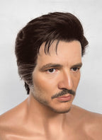 The Fantastic Four Mister Fantastic Reed Richards Brown Mixed Silver Grey Straight Lace Front Synthetic Men's Wig LF8072
