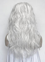 White Wavy Mullet Lace Front Synthetic Wig LF8076