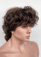 Wednesday Tyler Galpin Brunette Wavy Lace Front Synthetic Men's Wig LF8077